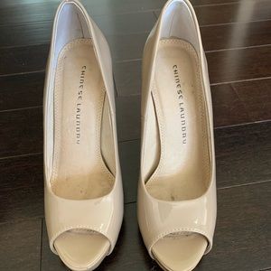 Chinese Laundry Beige Peep Toe